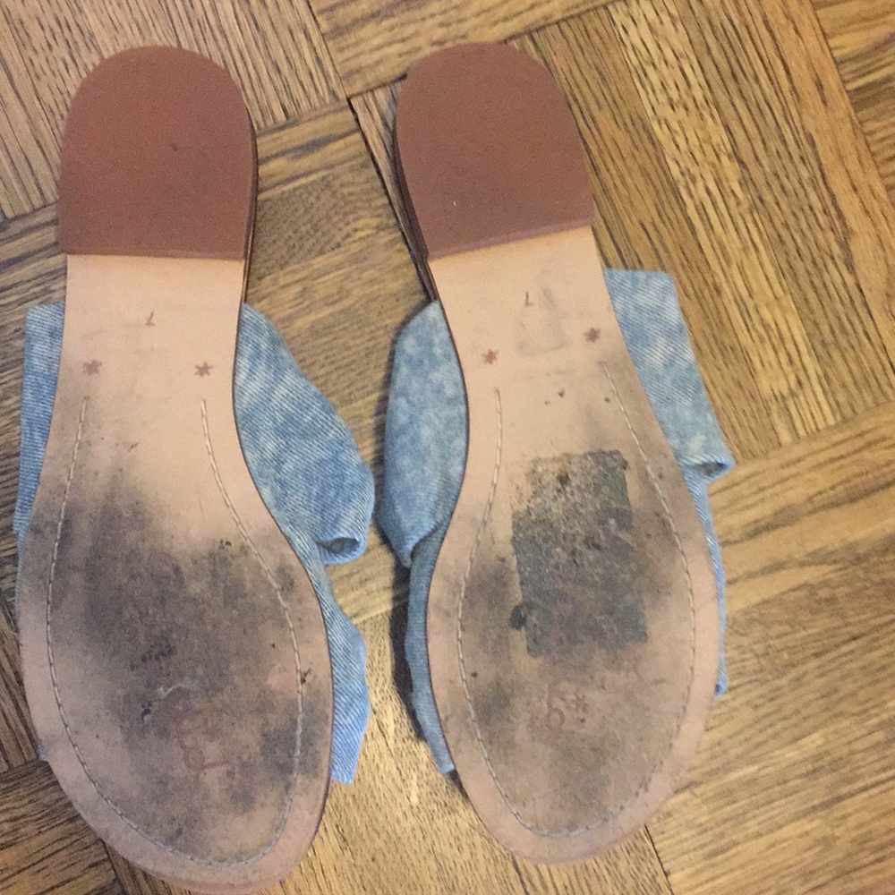 Splendid denim flat sandals - Picture 3 of 5